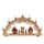 Holz Schwibbogen "Pyramide/Winterfiguren/Häuser" innen beleuchtet (Premiumholz) 57 x 9 x 38 cm 230 V Kabel; 10 flammig; SPK;