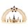 Holz Schwibbogen, hochwertig, "Seiffener Kirche mit Bergmannszug" verschneit (Bogen innen beleuchtet) 50 x 11,5 x 33 cm 230 V Kabel; LED;