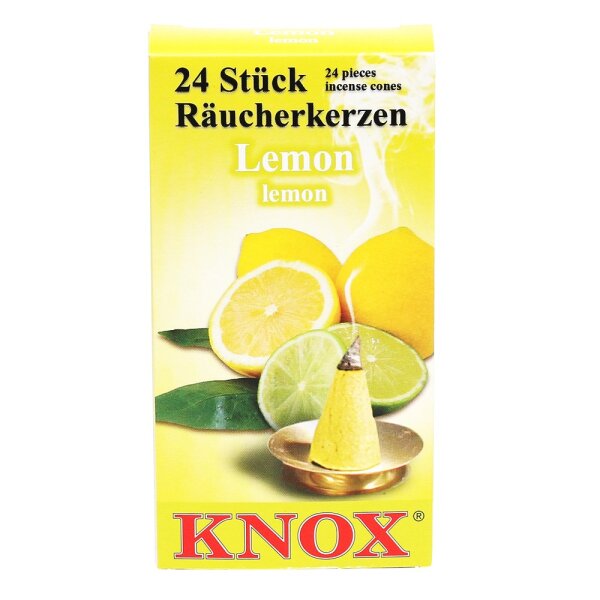 KNOX-Räucherkerzen "Lemon", Packungsinhalt: 24 Stück, 6,5 x 2,2 x 12,5 cm