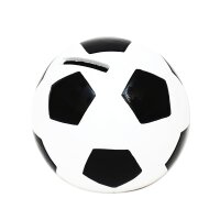 Keramik Spar-Fußball rot/weiß, grün/weiß, blau/weiß, gelb/schwarz 4-fach sort. 10 x 10 x 10 cm